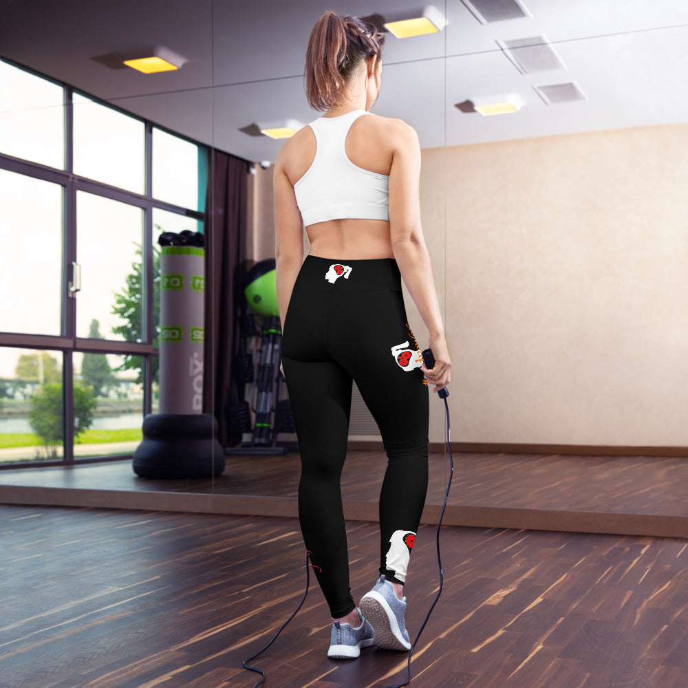 Athletic Wear Leggings for Active Girls- #girlpower. Wear-Your-Attitude Yoga Pants- Black, Beige, Plum . WickedYo.